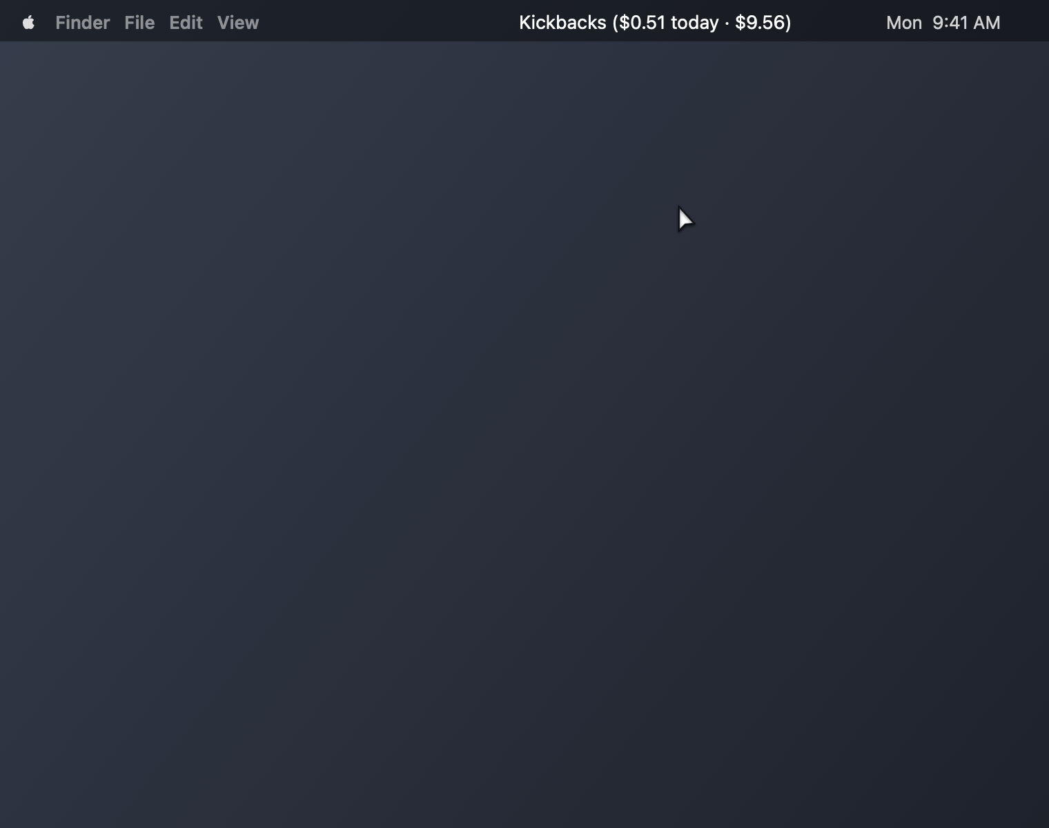 Kickbacks Bar menu bar app